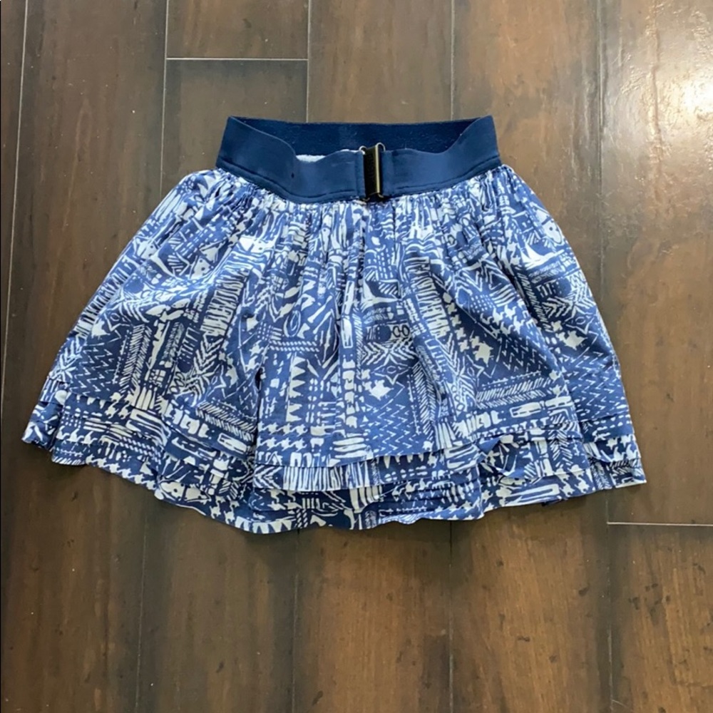 Navy Blue Hollister Patterned Mini skirt